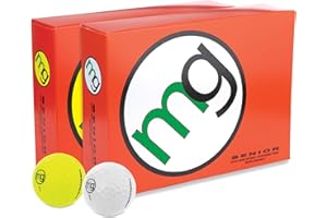 MG Golf Balls Senior Longest with Speed, Distance, & Maximum Enjoyment (1-Dozen) Choose from Classic White or Optic Yellow