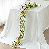 Mizii Artificial Flower Garland 6FT Fake Daisy Floral Garland Daisies Hanging Vines Spring Summer Flowers Decorations for Mantle Table Centerpieces Room Wall Fireplace Party Wedding Decor (Daisy)