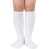 Zando Kids Soccer and Baseball Knee High Socks - Girls Cotton Long Seamless Socks for 3-12 Years