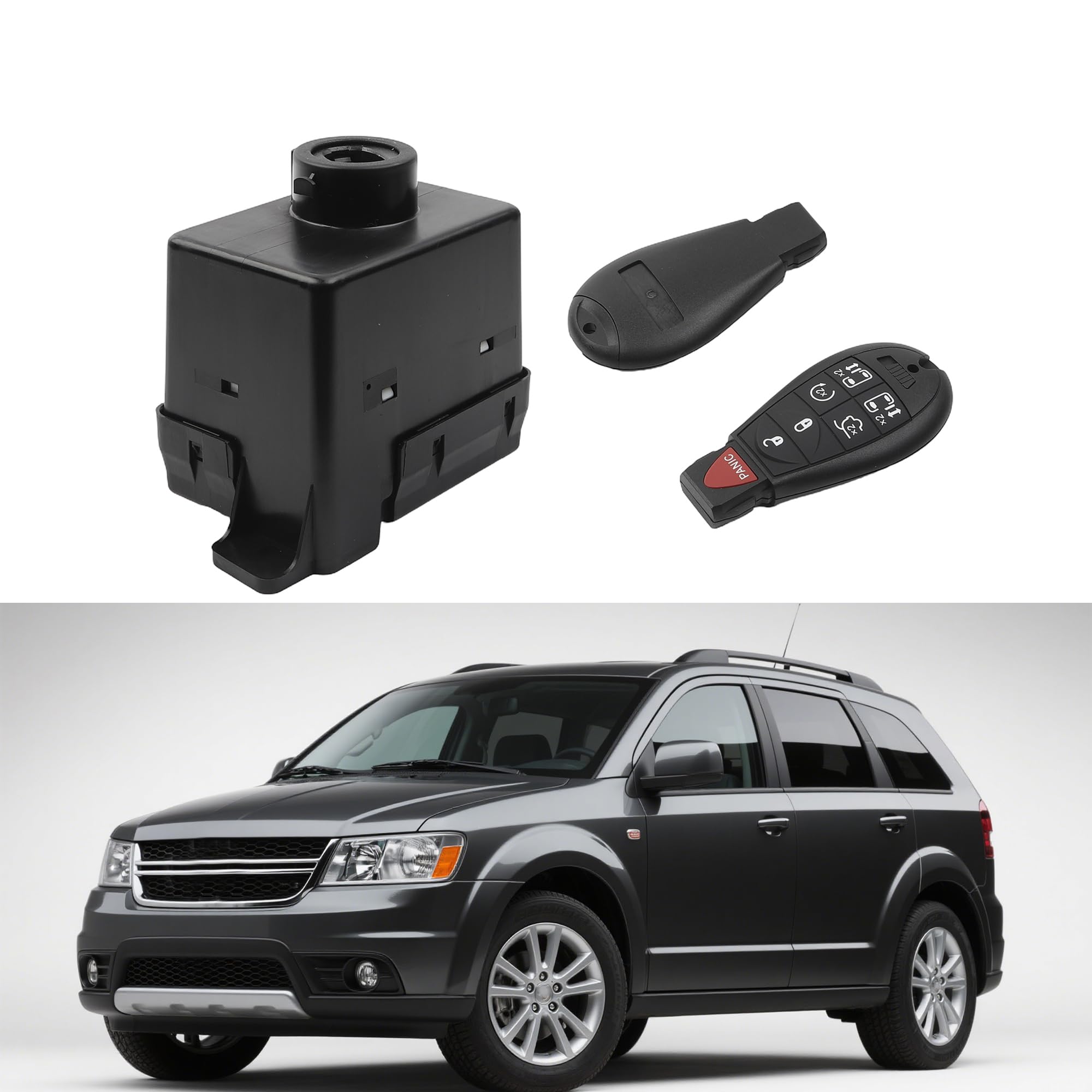 Photo 1 of Dasbecan Ignition Switch Reciever Module with 2 Keys Compatible with 2008-2010 Dodge Grand Caravan 2009-2010 Dodge Journey 2008-2010 Chrysler Town & Country OEM Replace 68210155AB 5026876AE 5026876AD