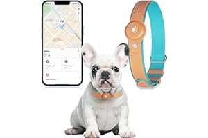 BONSO 2-in-1 GPS Tracker for Dogs: Smart Collar with Real-Time Location, No Monthly Fee, Unlimited Range (iOS Only) GPS Tracker Dog Collar- Ideal for Small, Medium Large Dogs(Tracker Included) (Brown)