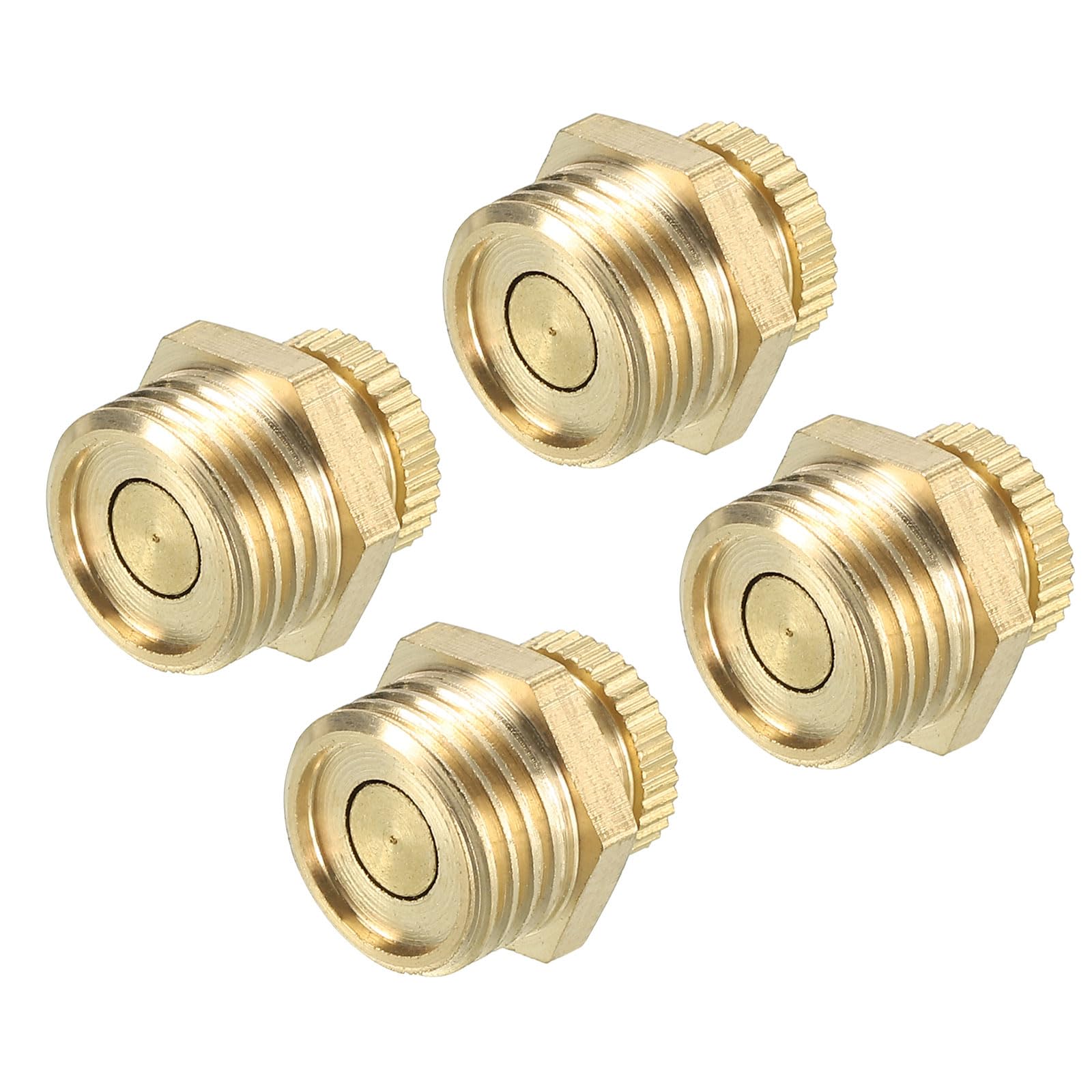 PATIKIL Air Compressor Tank Drain Valve, 4 Pack G 1/4'' Brass Air Compressor Drain Valve Replacement Part