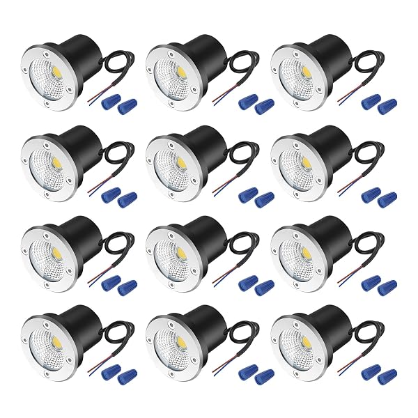 YIOVVOM 3W LED LOW VOLTAGE LANDSCAPE LIGHTS WELL...