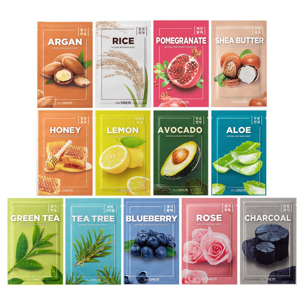 The saem Natural Facial Mask Sheet 21ml x 13 Sheets
