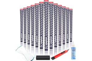 CHAMPKEY X Rubber Golf Grips 13 Pack - All Weather Performance with 15 Tapes and Repair Kits