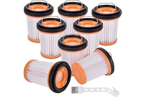 Attemart 8 Pack WV201 Filter Replacement for Shark Wandvac ION W1 S87 Fabric Cordless Handheld Vacuum WV200 WV201 WV201CO WV205 WV220 WV203C WV221 WV250 WV251 UV200CCO. Compare to Part #XHFWV200