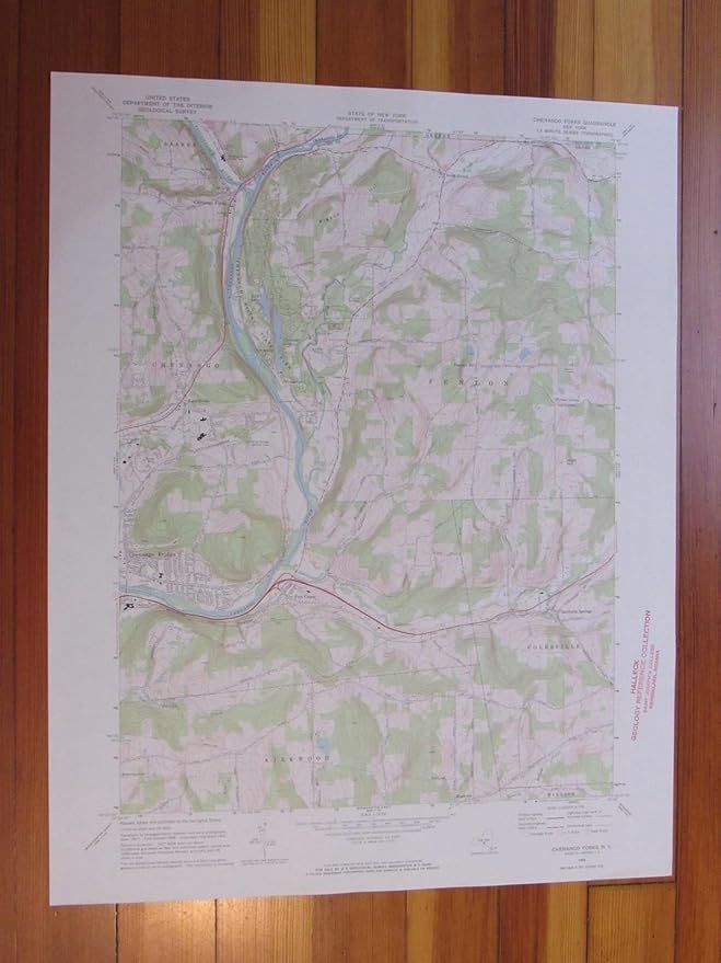 Chenango Forks New York 1972 Original Vintage USGS Topo Map