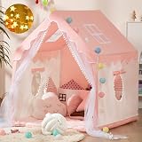 MUHMUH Kids Play Tent with Star Lights Indoor Outdoor Princess Playhouse view 2