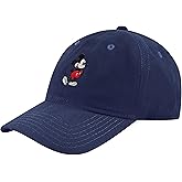 Disney Mickey Mouse Baseball Hat, Washed Twill Cotton Adjustable Cap