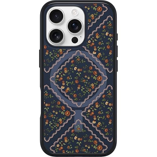 OtterBox iPhone 16 Pro Symmetry Series Clear Case - Floral Romance Blue