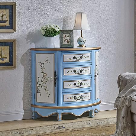 Heqianqian Commode De Buffet Entree Deux Portes Multi Tiroirs Retro Peinture Cabinet Armoire De Rangement For Chambre A Coucher Meubles De Rangement Pour Salon De Chambre A Couc Amazon Fr Cuisine Maison