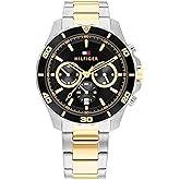 Tommy Hilfiger Sport Lux Men's Watch - Multifunction Wristwatch for Him - Stainless Steel Bracelet - Water Resistant up to 5 ATM/50 Meters - Premium Fashion for All Occasions - 43mm