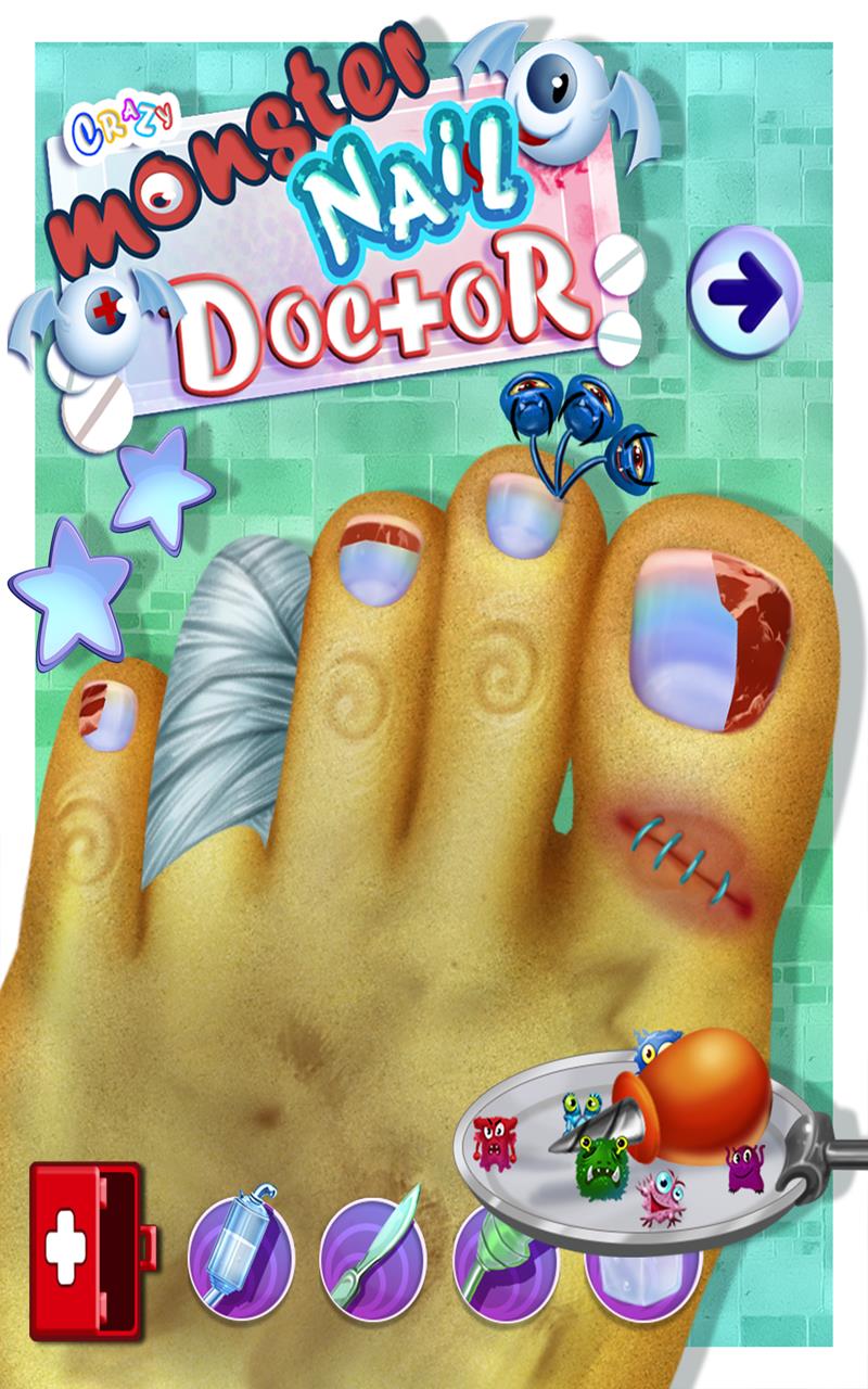 Little Monster Toe Nail Doctor Surgery Hospital Free Fun Games For
