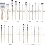 Artecho 24-Piece Artist Brush Set with Case for Watercolor Acrylic Oil view 4