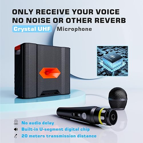 NBVOICE Portable Bluetooth Speakers for Adults, 600W Karaoke