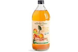 MOTHER EARTH VINEGAR Mother Earth, Organic Apple Cider Vinegar with The Mother, Fresh Pressed Organic Apples, OACV, ACV, Raw, Unpasteurized, Unfiltered (1/32oz Glass Bottle)