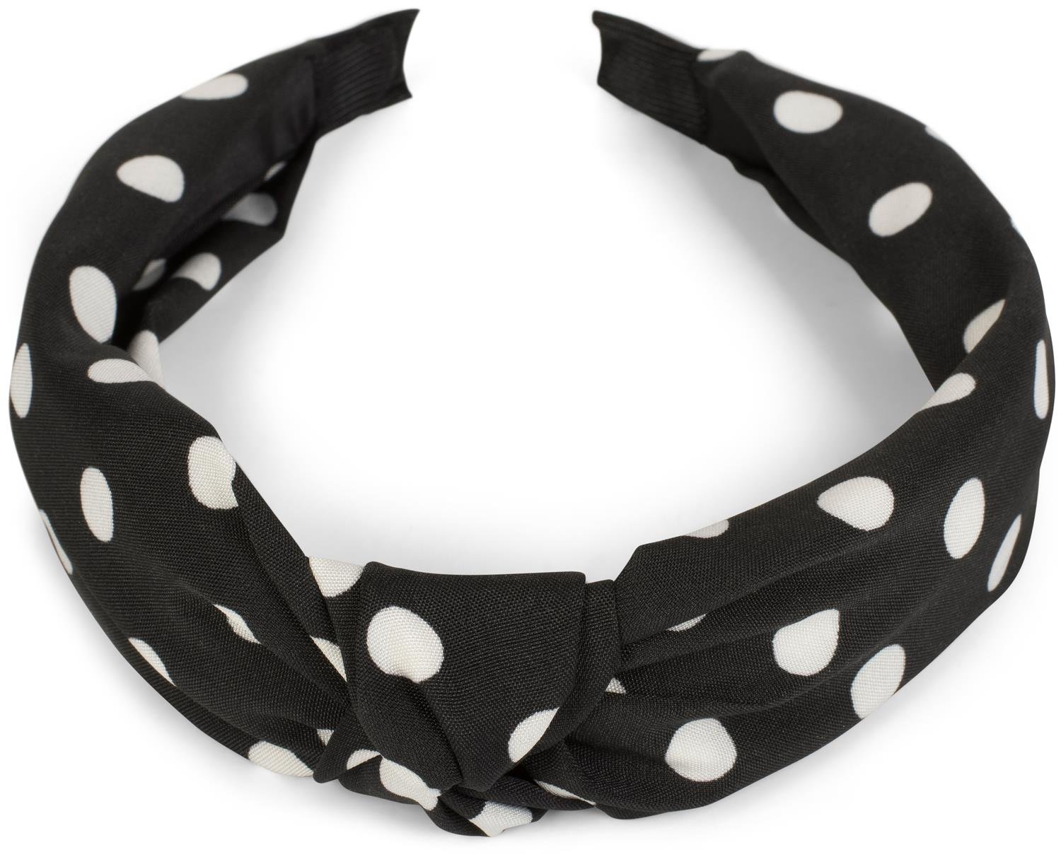 styleBREAKER retro-style hairband with polka dot pattern, hairband, headband, ladies, 04026015, Colour:Black-White