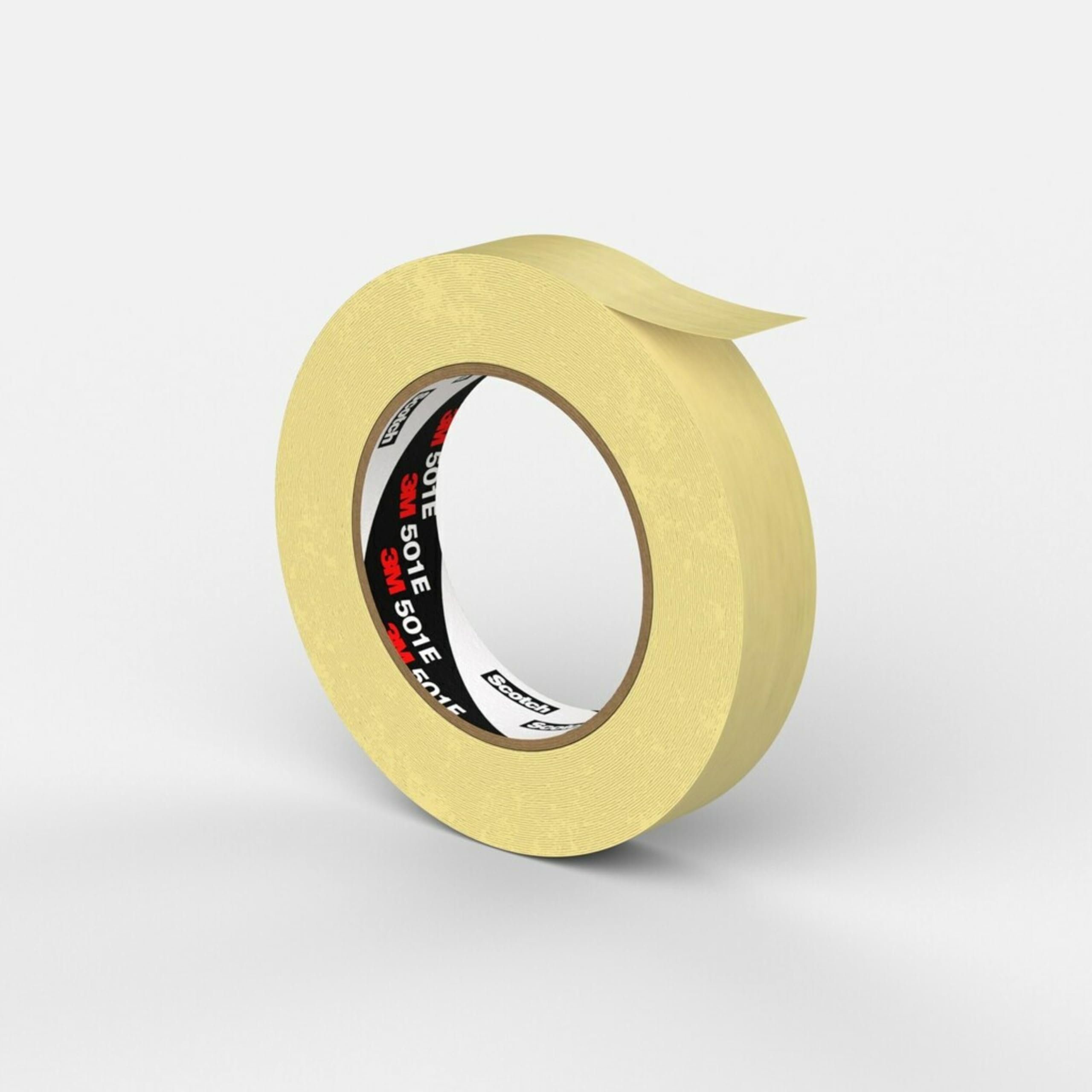 3M 501E Specialty High Temperature Industrial Masking Tape, 24 mm x 50 m, Beige, Pack of 36