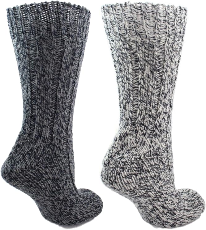 2 Pairs Mens Pennine Walker Wool Rich Thermal Boot Socks by David James