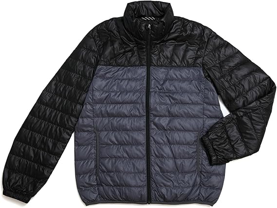 Amazon ノーブランド No Brand Mサイズ ブラック ダークグレー ライトダウンジャケット ツートンカラー ダウン80 フェザー Loftair 撥水 M L Xl メンズ コート ジャケット 通販