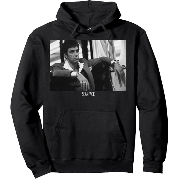 Amazon.com: Scarface Black and White Movie Poster Hoodie Pullover