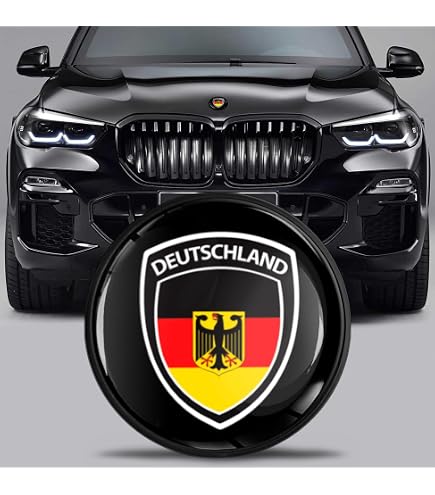 Emblème BMW Compatible 82mm - Plaque Capot Avant/Arrière - Modèles Série 1 à 7, X, Z - Crâne Design