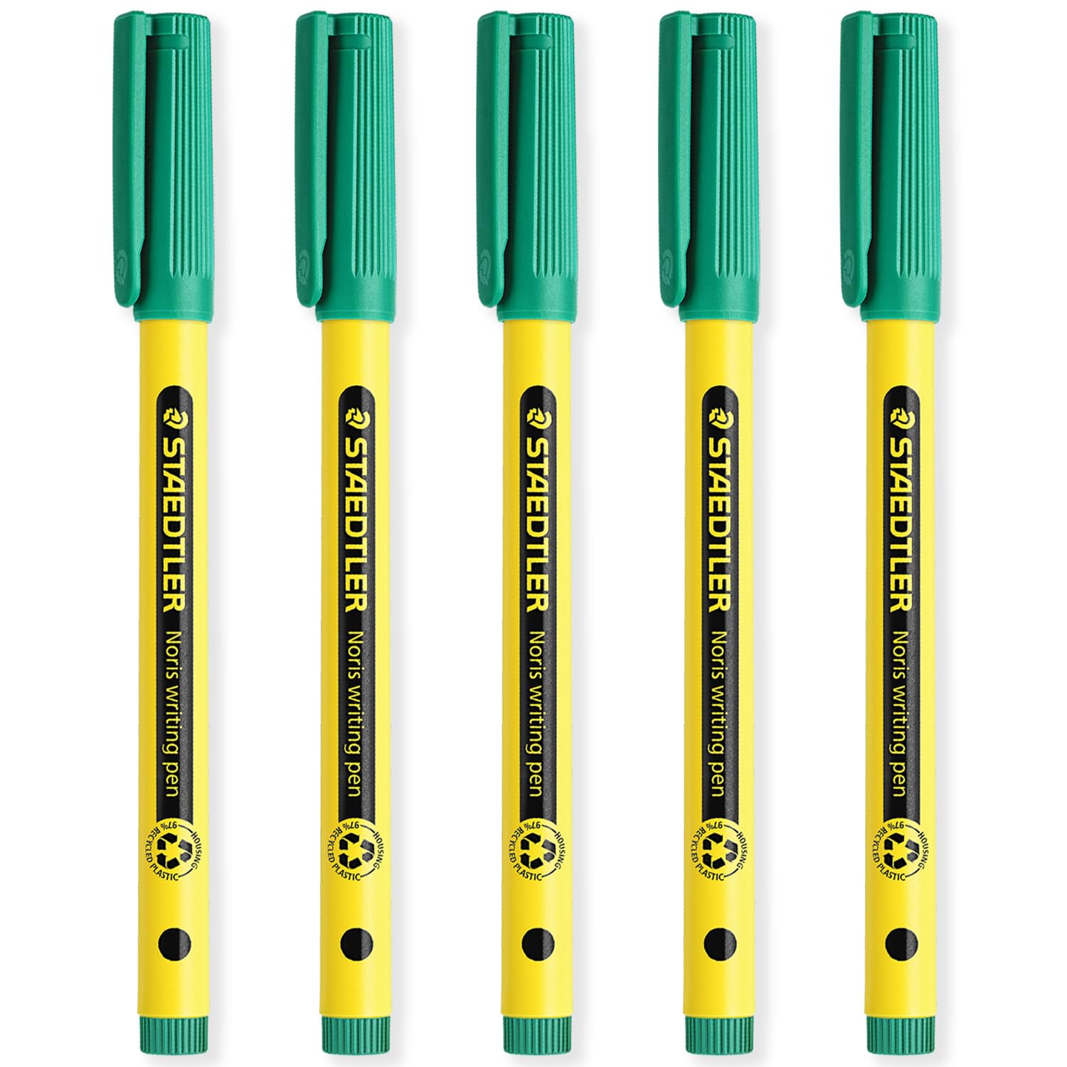 STAEDTLER 307 Noris Writing Pen - Handwriting Pens - 0.6mm Line Width - Ideal for School, Work, Office, etc (Green)