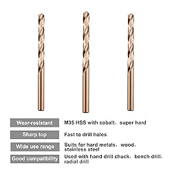 1/4" M35 Cobalt HSS Jobber Length Twist Drill Bit