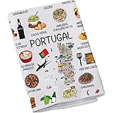Portugal Country Map Europe Cuisine Lover Kitchen Towel Mom Dad BFF Portuguese Food Cooking Travel Dish Towel Gift (Portugal)