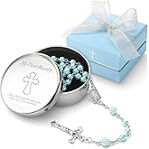Baptism and Christening Gifts for Boys - My First Rosary with Silver-Plated Keepsake Box, Rosary for Kids, Perfect Catholic Baptism, Baby Dedication, and First Communion Gifts for Newborn Babies from Godparents