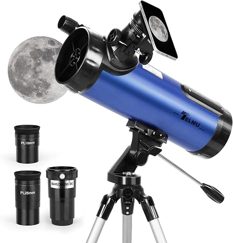 TELMU 114mm Aperture 500mm AZ Mount Reflector Telescope
