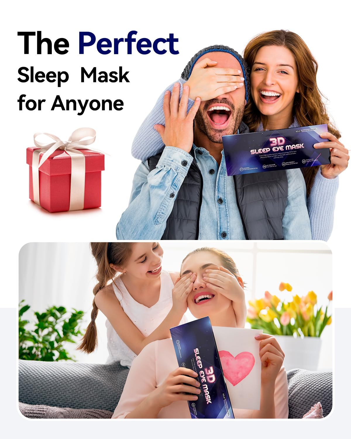 Weighted Eye Mask for Sleeping - Blackout Sleep Mask for Women Men, FACEMOON Lash Extension Eye Covers, Memory Foam, 3D Contoured, Airplane Travel Essentials, Blindfold for Meditation(Gray)