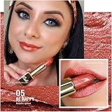 Oulac Metallic Shine Lipstick Set Orange Coral Full Coverage Vegan Cruelty-Free view 3