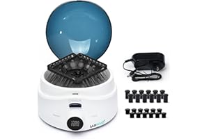 LABINVO Mini Centrifuge Machine, 10000RPM, OLED Display High Speed Lab Benchtop Centrifuges, 3-in1 Rotor for 0.5/1.5/2mL Tubes, and 4×PCR8 Strips, 0.2mL×44 PCR Tubes, IN-CEN001