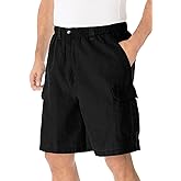 KingSize Men's Big & Tall Knockarounds 8" Full-Elastic Cargo Shorts