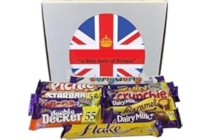Cadbury Chocolate Selection Box of 10 Full Size British Chocolate Bars, Imported from the UK