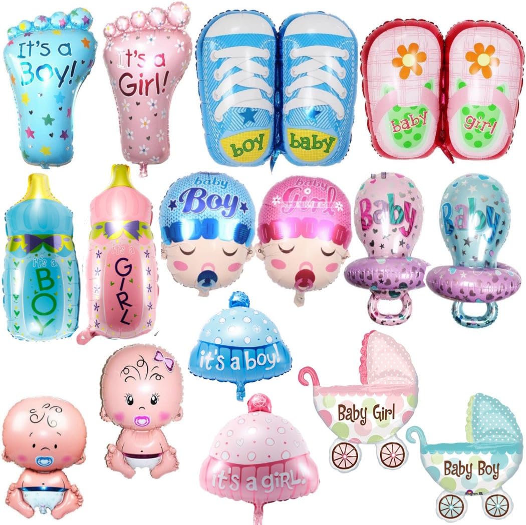NEWBORN Baby Boy Girl Foil Helium Balloon Baby Shower Christening Birthday Party Decorations - ROHANS