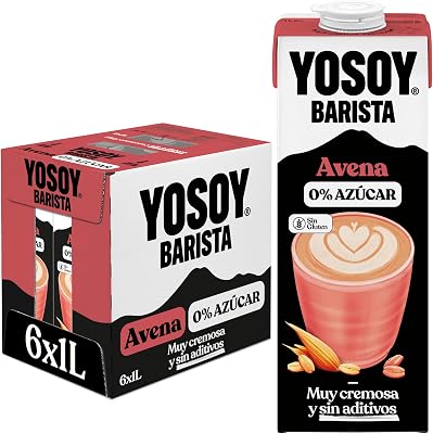 Bebida de Legumes de Aveia Barista sem Açúcar, Pacote de 6 x 1L