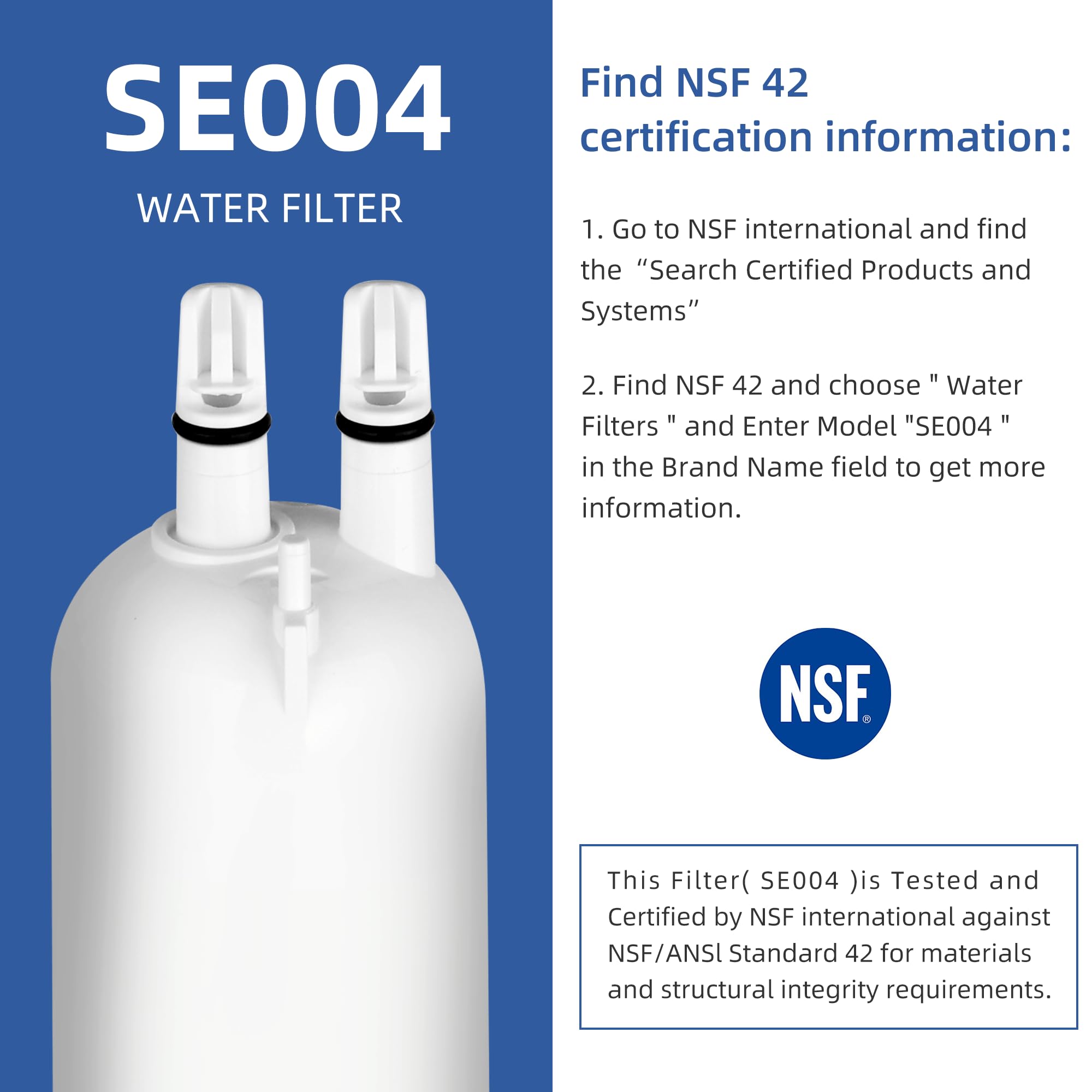 Edr3rxd1 4396841 Water Filter Replacement For Whirlpool Fridge, Compatible With Everydrop Filter 3, Kenmore 9083, kad3rxd1, whr3rxd1, 9030, 460-9083, 4396841, 4396710, 3 Pack SETFEEL