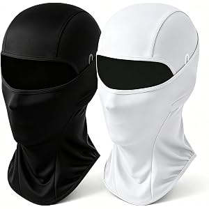 AQUEMDRA 2 Pack Balaclava Face Mask Sun UV Protection Breathable Cooling Full Head Mask for Men Women Outdoor Sports