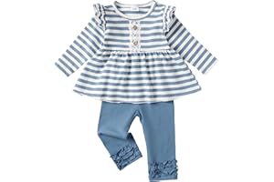 SAEABY Baby Girl Clothes Toddler Girl Outfits Ruffle Shirt Pants Cute Infant Outfit Set Baby Girl Fall Winter Clothes