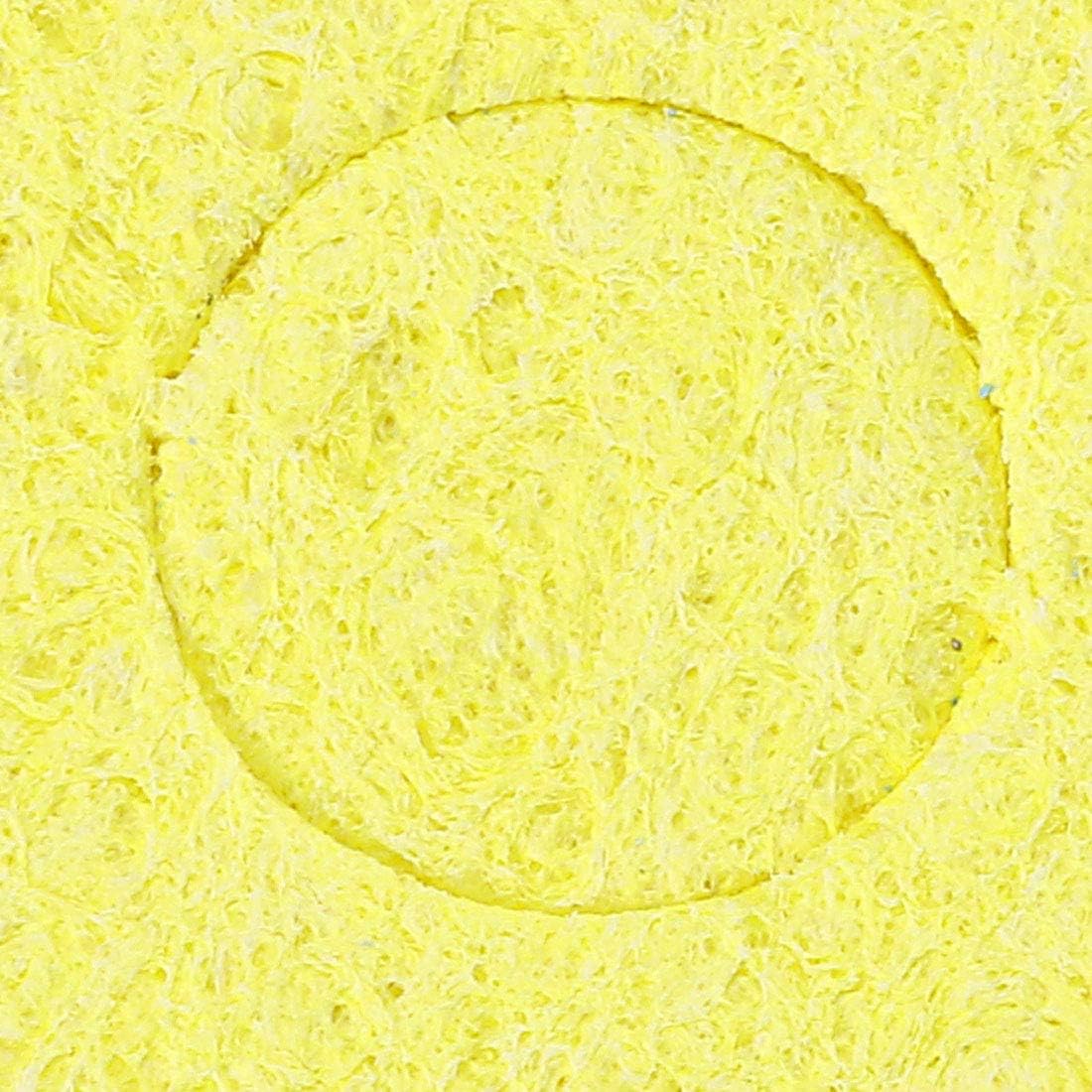sourcing map Soldering Sponge 55x55x2.5mm for Iron Tips Cleaner Square Yellow 10pcs - Image 4