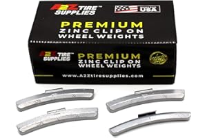 A2Z TIRE SUPPLIES T Series Hammer on ZINC Wheel Weights Coated (3.0oz) Box of 10