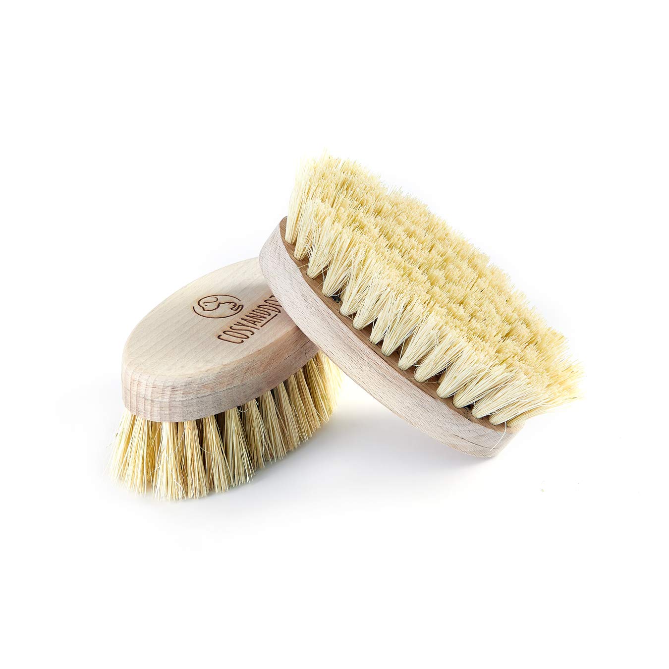COSY AND DOZY Cat Brush L 12 cm x W 5 cm x H 4 cm, Handmade Natural Hair Brush Made of Beech Wood with Bristles Made of Tampico Fibres Length of Natural Bristles 3 cm for Cat Fur