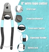 Shall 3-Piece Bolt Cutter Kit: 14" Heavy Duty Bolt Cutter, 8" Wire & Rope view 6
