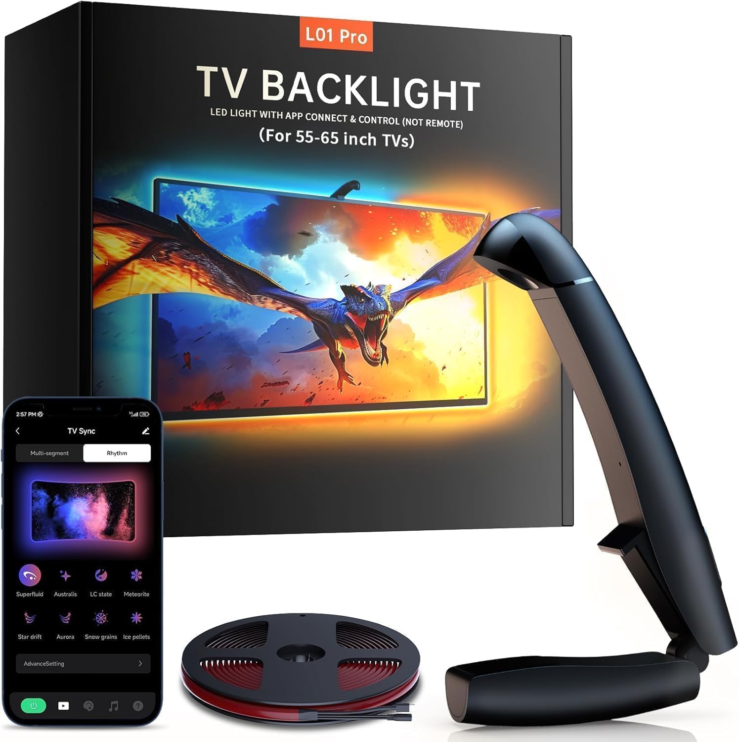 TV LED Hintergrundbeleuchtung, 4,5 M für 55-65 Zoll TVs und PC-Monitore