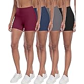 CHRLEISURE High Waisted Spandex Biker Shorts, Workout Booty Soft Yoga Shorts for Women
