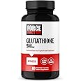 FORCE FACTOR Glutathione Supplement, Antioxidant Supplement with Reduced Glutathione 500mg for Superior Absorption and Efficacy, Active Form, Vegan, Non-GMO, 60 Vegetable Capsules