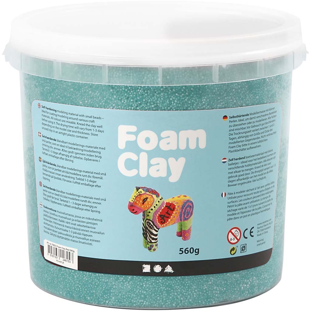 Creotime Foam Clay glitter dark green 560 gram