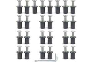 MAYEHAY 26 Pair Well Nut M4 Well Nuts Kayak Neoprene Well Nut Kayak Well Nut with Stainless Countersunk Head Tapping Bolts Great for Kayak Hardware Motorcycle Boat Marine Windscreen